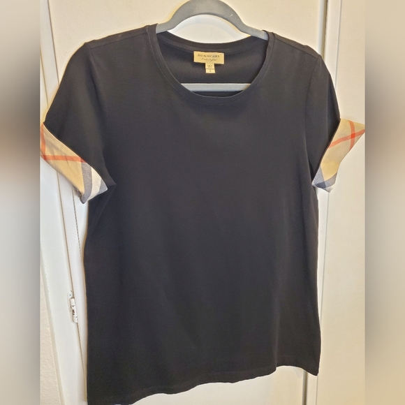 Burberry black plaid size large t-shirt - Picture 2 of 9